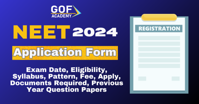 Neet Application Form 2024 Ug How To Apply Fee Documents Required